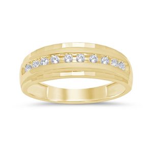 10K DIAMOND 0.23-0.27 CT MENS RING ("MACHO" WITHOUT JALI)