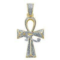 10K 0.31- 0.37CT CHARM "ANKH CROSS"