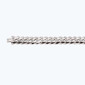 10K 13MM WHITE GOLD SOLID MIAMI CUBAN 8.5"