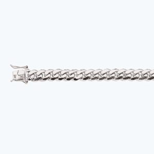 10K 11MM WHITE GOLD SOLID MIAMI CUBAN 9"