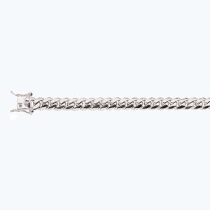 10k 8mm White Gold Solid Miami Cuban 8.5"