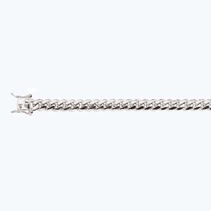 10k 7mm White Gold Solid Miami Cuban 7"