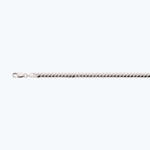 14k 5mm White Gold Solid Miami Cuban 7"