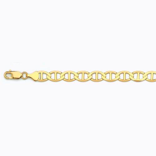 10K 9MM YELLOW GOLD SOLID MARINER 9"