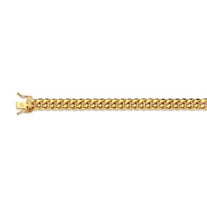 14k 8mm Yellow Gold Hollow Miami Cuban 8.5"
