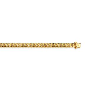 14k 7mm Yellow Gold Hollow Miami Cuban 8.5"