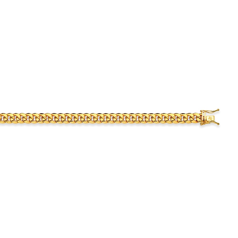 14k 6mm Yellow Gold Hollow Miami Cuban 8"