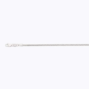10K 2MM WHITE GOLD VENETIAN BOX 7"