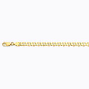 10K 6.5MM YELLOW GOLD SOLID MARINER 7.5"