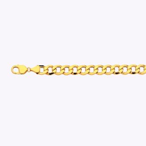 10K 11MM YELLOW GOLD HOLLOW CURB 8"