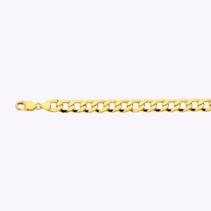 10K 9MM YELLOW GOLD HOLLOW CURB 9"
