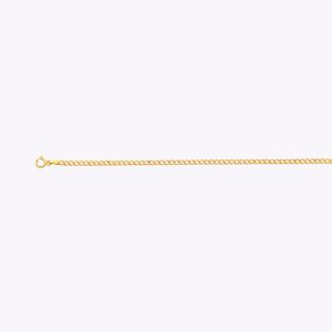 14k 2.5mm Yellow Gold Hollow Curb 7.5"
