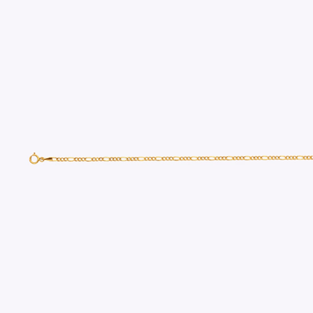 10k 2mm Yellow Gold Hollow Figaro 7"
