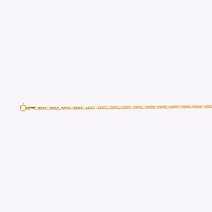 10K 2MM YELLOW GOLD HOLLOW FIGARO 8"