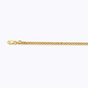 14K 2.5MM YELLOW GOLD PALM 8.5"