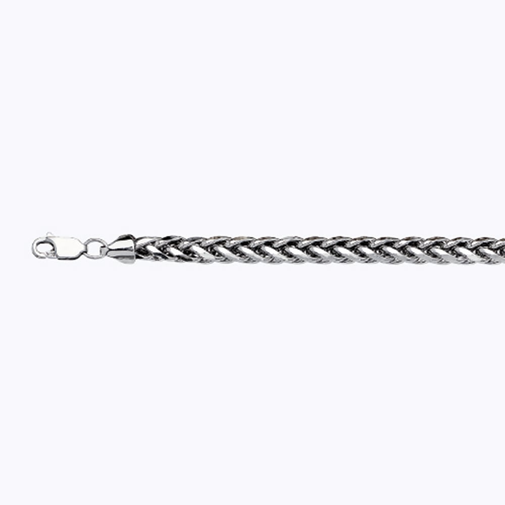 14k 4mm White Gold Palm 7.5"