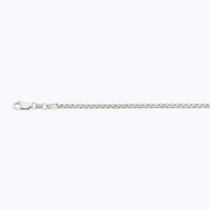 10K 2.5MM WHITE GOLD VENETIAN BOX 7"