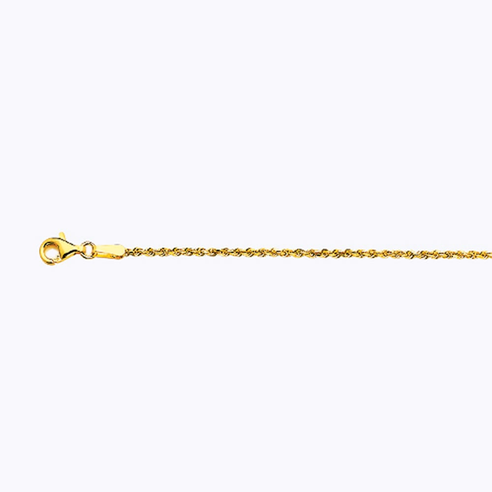 10K 1.5MM YELLOW GOLD SOLID DC ROPE 8.5"
