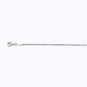 10K 1.5MM WHITE GOLD SOLID DC ROPE 7.5"