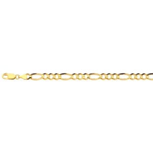 14K 5.5MM YELLOW GOLD SOLID FIGARO 8"