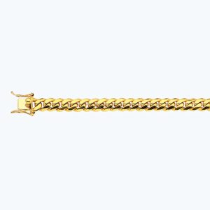 10K 9MM YELLOW GOLD SOLID MIAMI CUBAN 9"