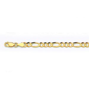 10K 4.5MM YELLOW GOLD SOLID FIGARO 8"