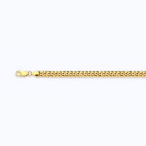 14K 3MM YELLOW GOLD HOLLOW MIAMI CUBAN 7"