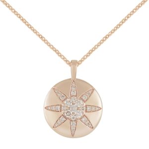 14K 0.50CT CHARM "DIAMOND FLOWER"