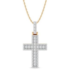 10k 0.40ct Charm "cross"