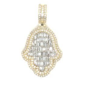 10K 3.66CT CHARM "HAMSA HAND"