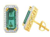 10K 0.19-0.21CT D-EARRING LDS S/C RDS GREEN STONE 2.59-3.21 DIM 10*6