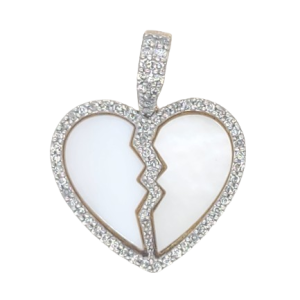 10k 0.35ct Charm 3.22 "broken Heart"