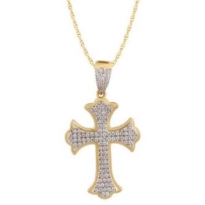 10k 0.11ct Charm "cross"