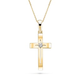 14k 0.04ct Charm "cross"