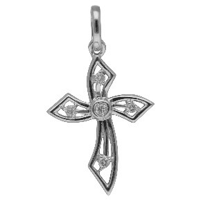 14k 0.03ct Charm "cross"