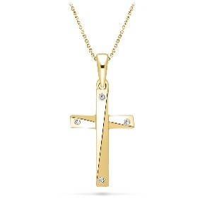 14k 0.04ct Charm "cross"