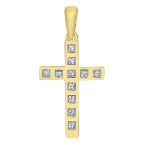 14k 0.03ct Charm "cross"