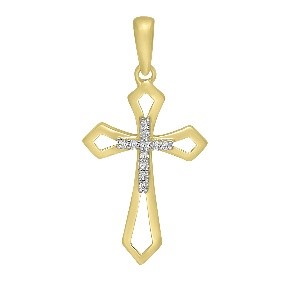 14k 0.05ct Charm "cross"