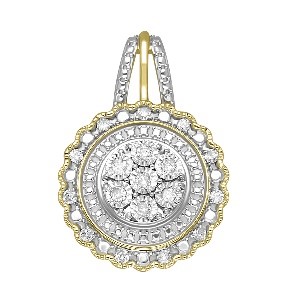 14k 0.11ct Charm "diamond Cluster"