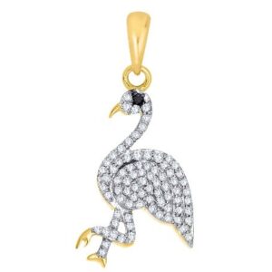 10K 0.23CT D-PENDANT LADIES RDS "FLAMINGO"