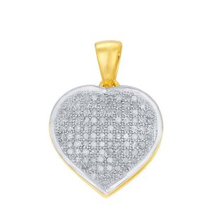 10k 0.33ct Charm " Heart Dome "