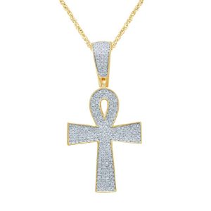 10k 0.46-0.56ct Charm "ankh Cross"