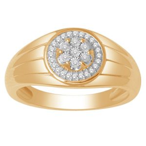 10K 0.10CT D-RING MEN RDS