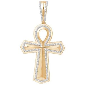 10k 0.40ct Charm "ankh Cross"