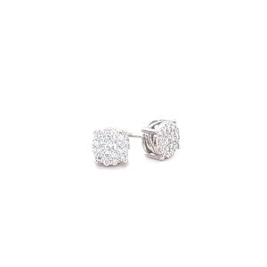 LG - 14K 0.25-0.27CT D-EARRING LDS RDS "ULTIMATE SUPER FLOWER" CERTIFIED