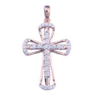 10K 0.12CT CHARM "CROSS"