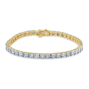 10k 1.84-1.91ct Diamond Bracelet Ladies Size 7" 3.80-6.10 Mm