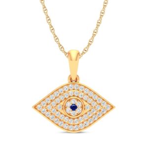 10k 0.26ct Charm Blue "evil Eye"