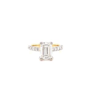 LG - 14K 3.33CT D-RING LDS EME/RDS CERTIFIED EME 2.86CT