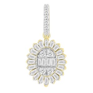 14K 0.32CT CHARM "DIAMOND CLUSTER"